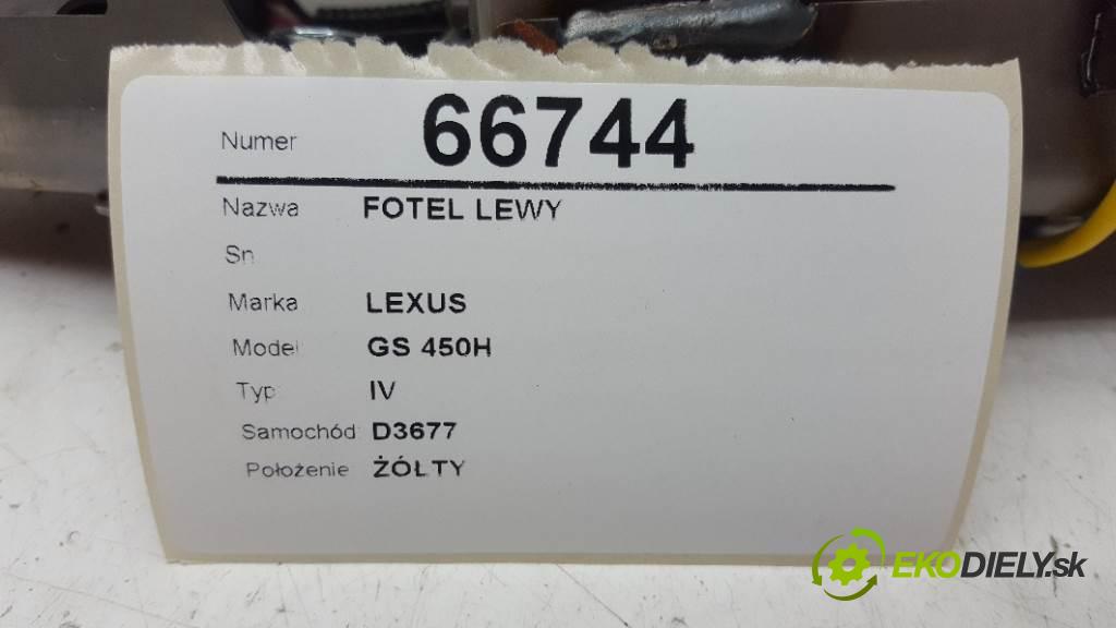 LEXUS GS 450H IV 2012 215kW IV 3456 sedadlo levý  (Sedačky, sedadla)