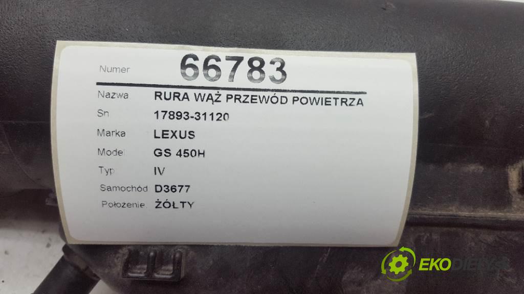 LEXUS GS 450H IV 2012 215kW IV 3456 Rúra hadice trubka vzduchu 17893-31120 (Hadice chlazení vzduchu)