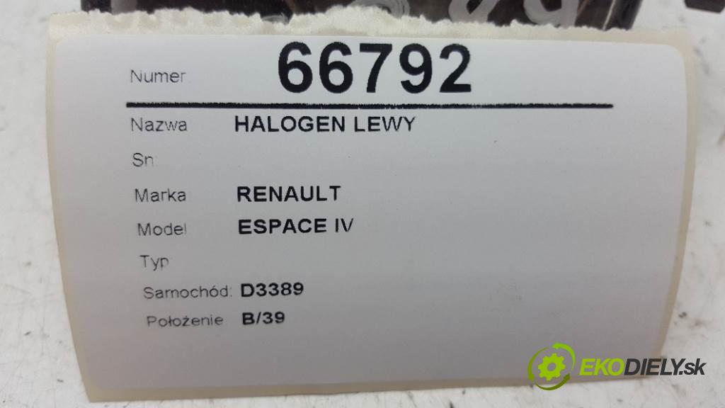 RENAULT ESPACE IV   2004 150 kW   2188 hmlové svetlo, hmlovka levý