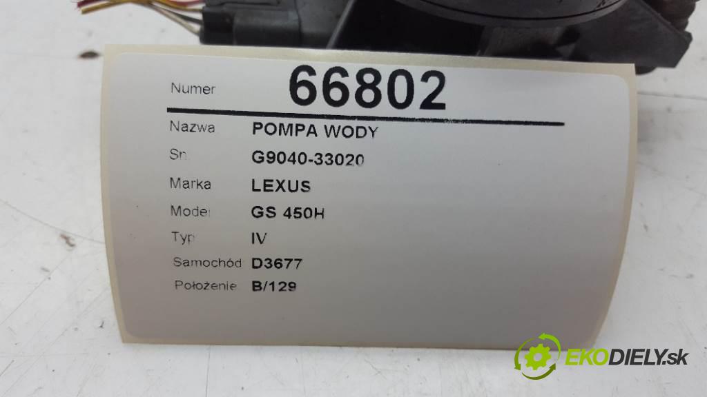 LEXUS GS 450H IV 2012 215kW IV 3456 pumpa vody G9040-33020 (Vodní pumpy)