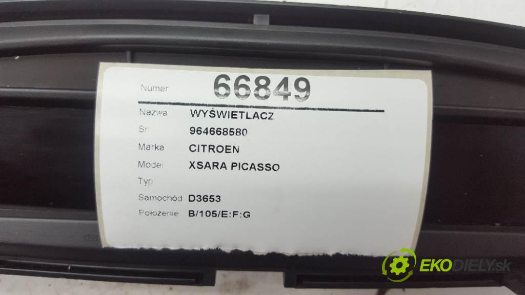 CITROEN XSARA PICASSO  2001 66kW   1997 Dislpej 964668580 (Prístrojové dosky, displeje)