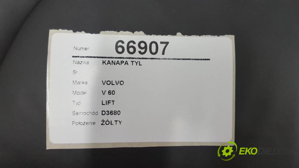 VOLVO V 60 LIFT 2015 223KW LIFT 2953 sedadlo zadní část PODGRZEWANE SIEDZENIA (Sedačky, sedadla)