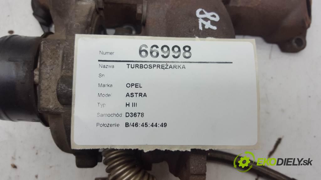 OPEL ASTRA H III 2006 74kW H III 1910 Turbodúchadlo,turbo  (Turbodúchadlá (kompletné))