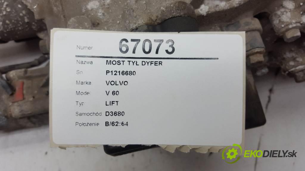 VOLVO V 60 LIFT 2015 223KW LIFT 2953 Most zad ,diferenciál P1216680 (Zadné)