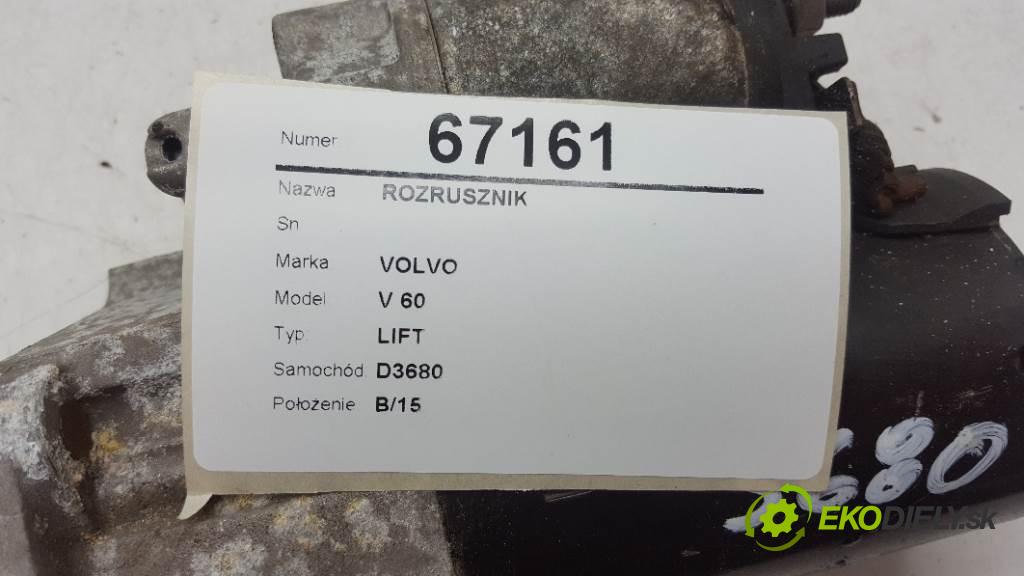 VOLVO V 60 LIFT 2015 223KW LIFT 2953 Štartér  (Štartéry)
