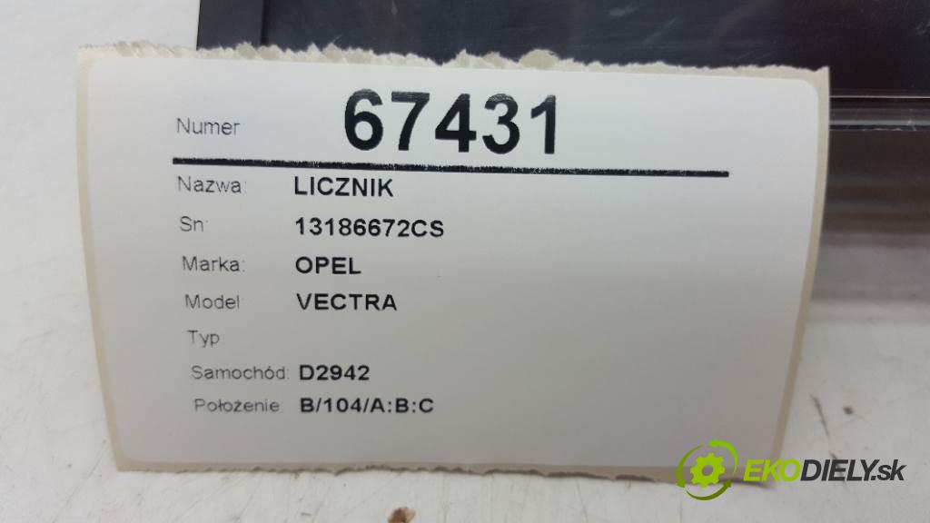 OPEL VECTRA   2005 110KW   1910 Prístrojovka 13186672CS (Prístrojové dosky, displeje)
