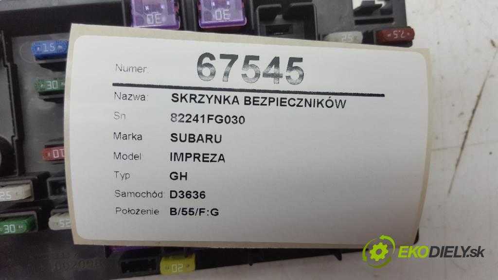 SUBARU IMPREZA GH 2009 110kW GH 1998 skříňka poistková 82241FG030 (Pojistkové skříňky)