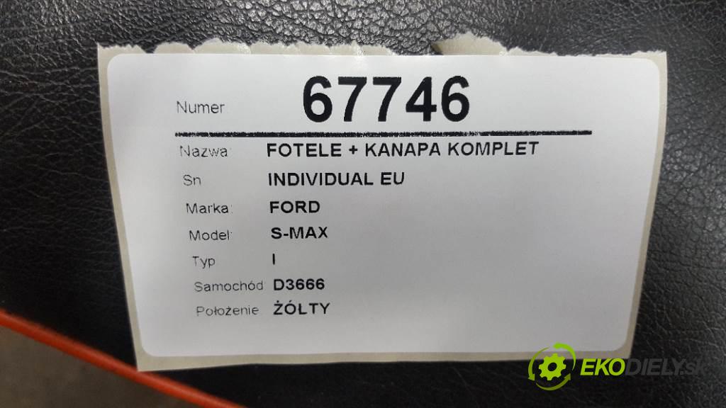 FORD S-MAX I 2009 129 kW I 2179 Sedadlá, sedačky + Sedadlo INDIVIDUAL EU