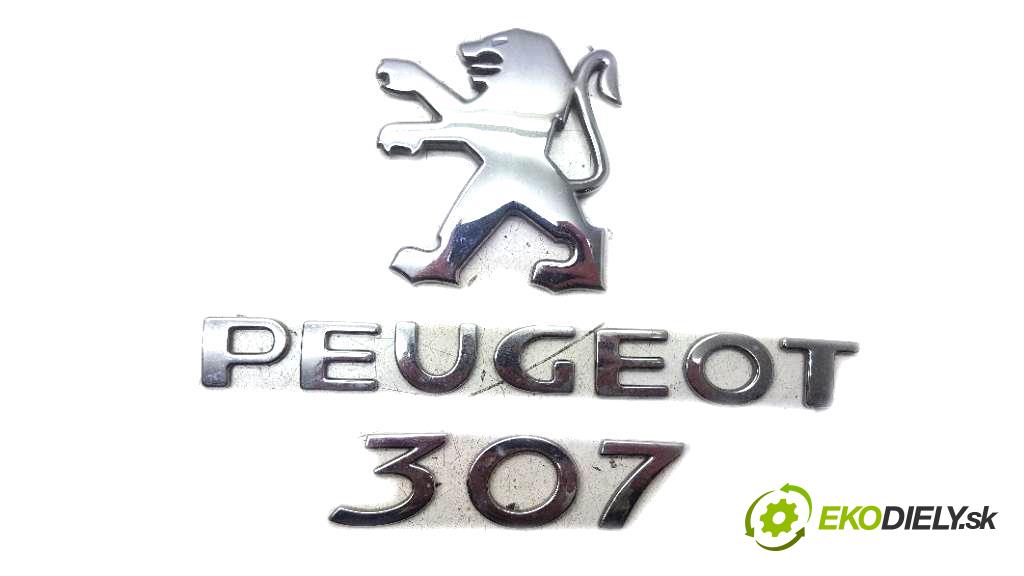 PEUGEOT 307 I 2003 80kW I 1587 znak nápis