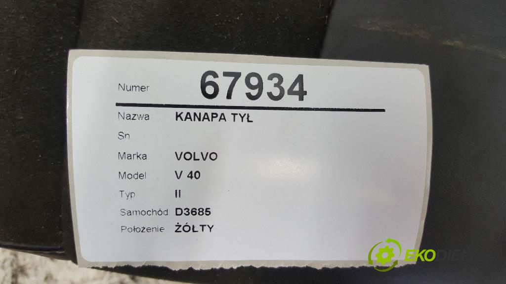 VOLVO V 40 II 2014 140kW II 1969 sedadlo zadní část  (Sedačky, sedadla)