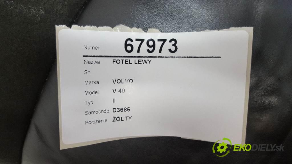 VOLVO V 40 II 2014 140kW II 1969 sedadlo levý  (Sedačky, sedadla)