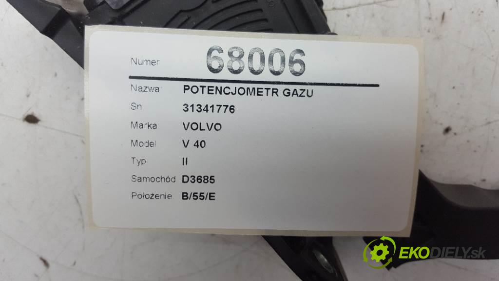 VOLVO V 40 II 2014 140kW II 1969 Potenciometer plynového pedálu 31341776 (Pedále)