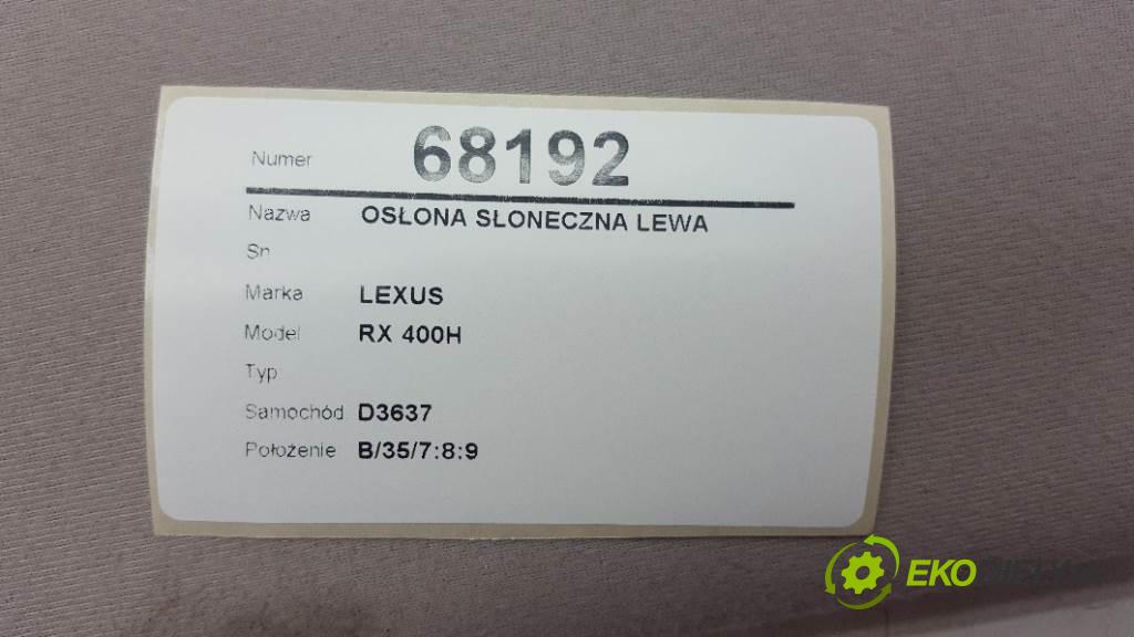 LEXUS RX 400H  2007 155kW   3311 Clona SLUNNÝ: ľavá strana