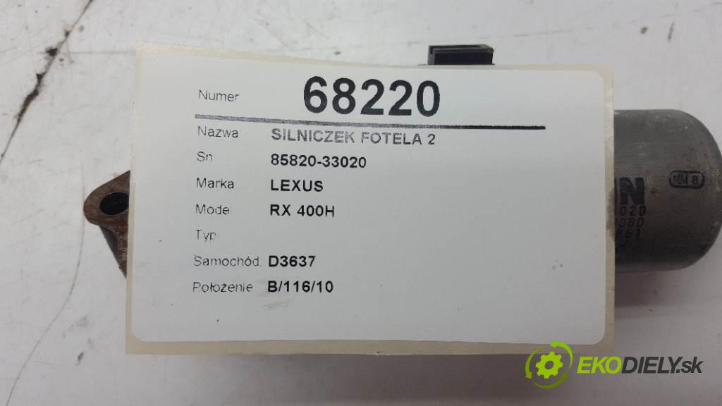 LEXUS RX 400H  2007 155kW   3311 Motorček sedačky 2 85820-33020
