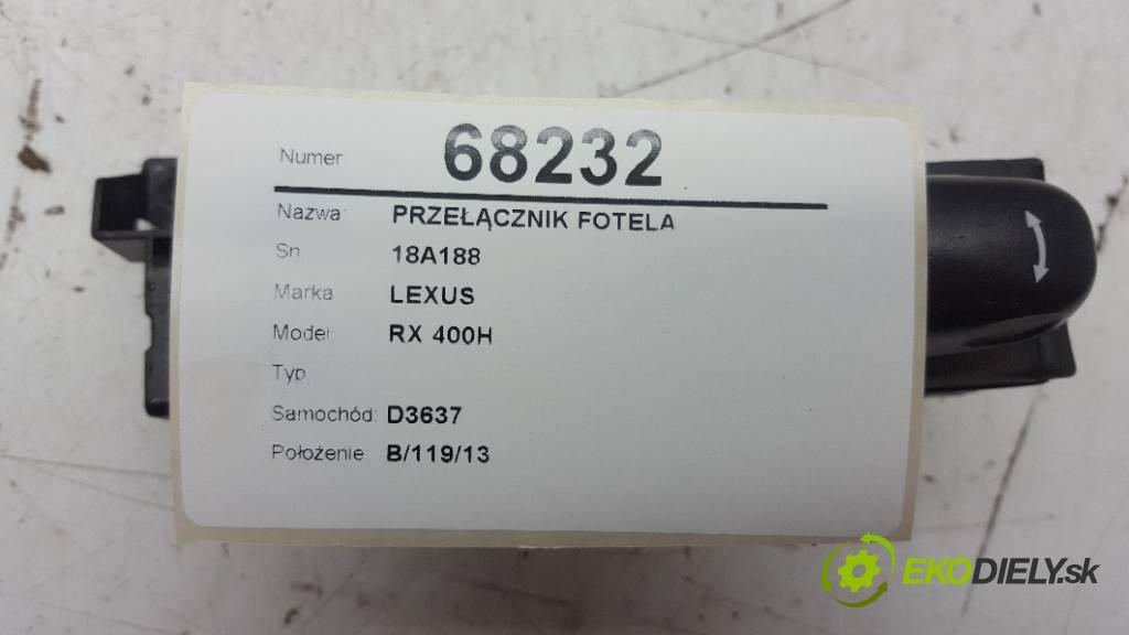 LEXUS RX 400H  2007 155kW   3311 Prepínač sedačky 18A188