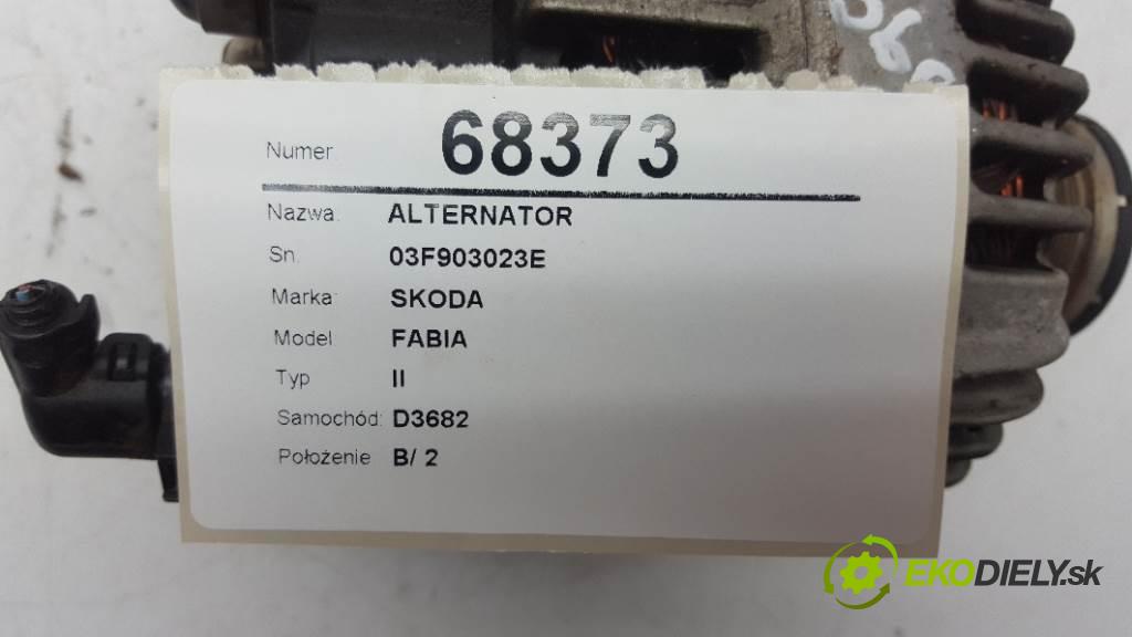 SKODA FABIA II 2012 63kW II 1197 Alternátor 03F903023E (Alternátory)