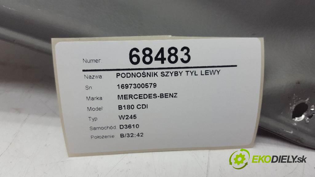 MERCEDES-BENZ B180 CDI W245 2007 80kW W245 1992 mechanismus okna zadní část levý 1697300579