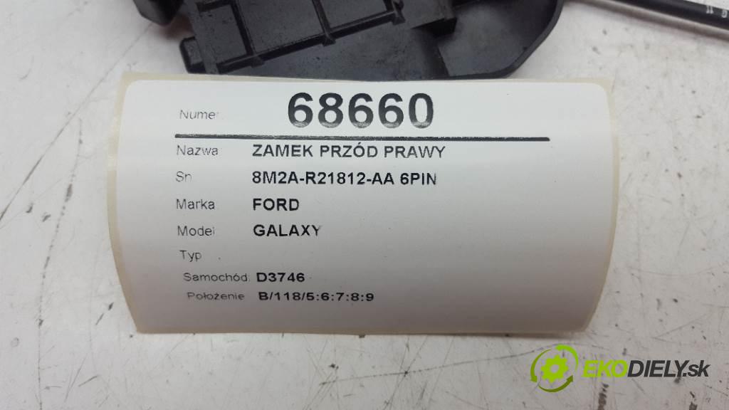 FORD GALAXY  1999 81kW   1896 zámok přední část pravý 8M2A-R21812-AA 6PIN