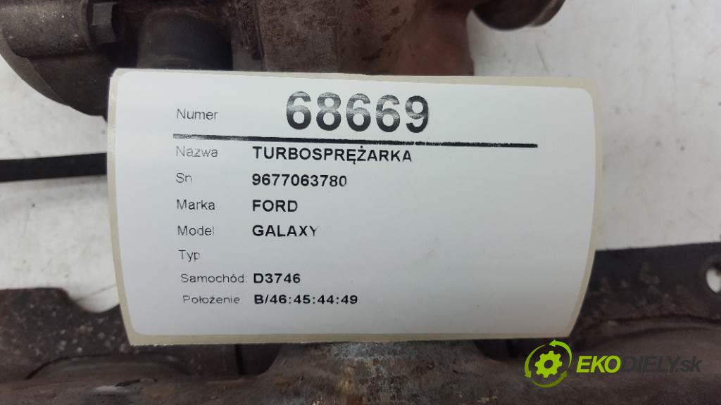FORD GALAXY  1999 81kW IV 1896 Turbodúchadlo,turbo 9677063780 DO REGENERACJI  (Turbodúchadlá (kompletné))