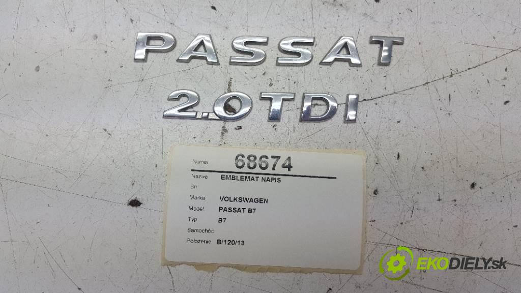 VOLKSWAGEN PASSAT B7    B7  znak nápis
