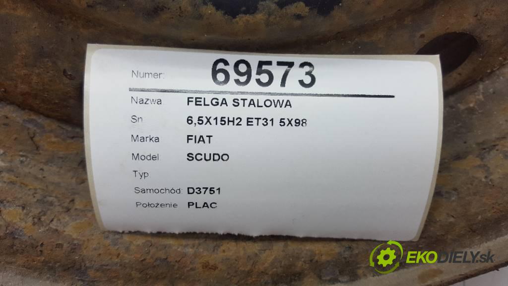 FIAT SCUDO  2001 80kW   1997 disk (OCEL 6,5X15H2 ET31 5X98