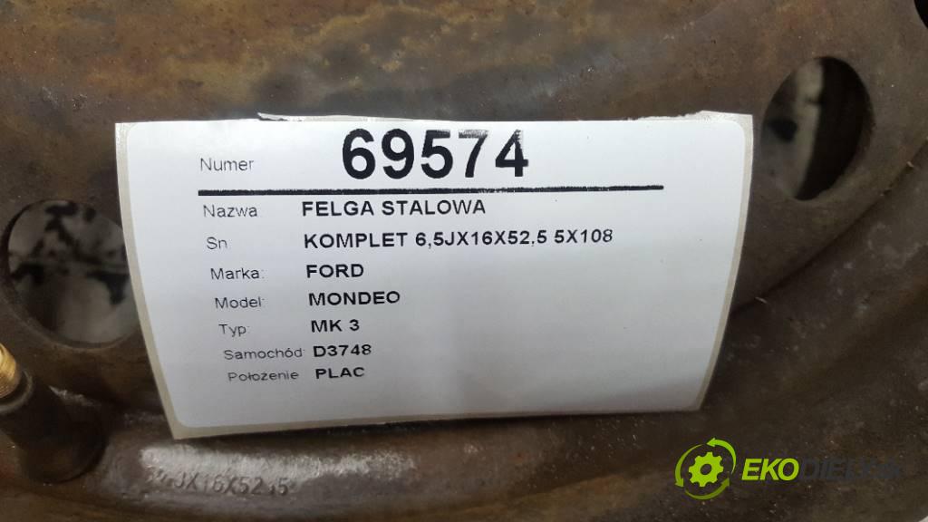 FORD MONDEO MK 3 2005 96kW MK 3 1998 disk (OCEL KOMPLET 6,5JX16X52,5 5X108