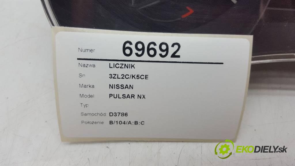 NISSAN PULSAR NX   2017 85kW   1197 Prístrojovka 3ZL2C/K5CE (Prístrojové dosky, displeje)