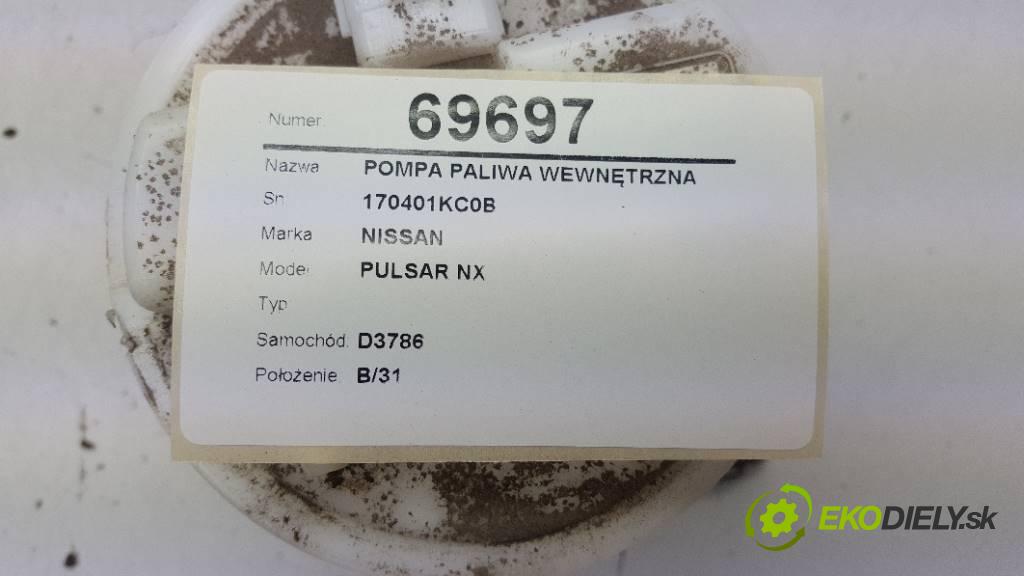 NISSAN PULSAR NX   2017 85kW   1197 Pumpa paliva vnútorná 170401KC0B (Palivové pumpy, čerpadlá, plaváky)