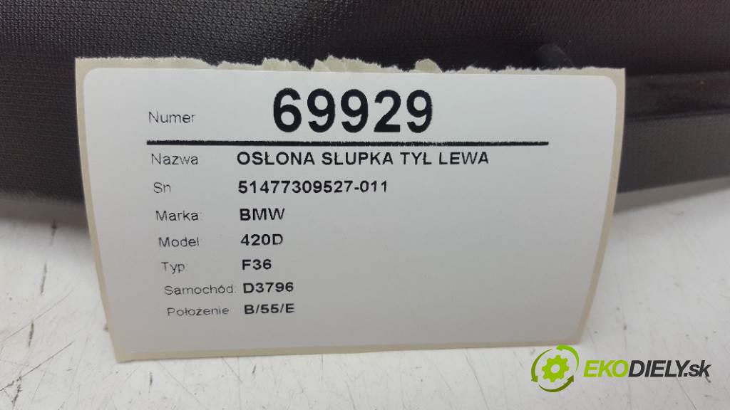 BMW 420D F36 2017 140kW F36 1995 Clona stĺpika zad ľavá strana 51477309527-011
