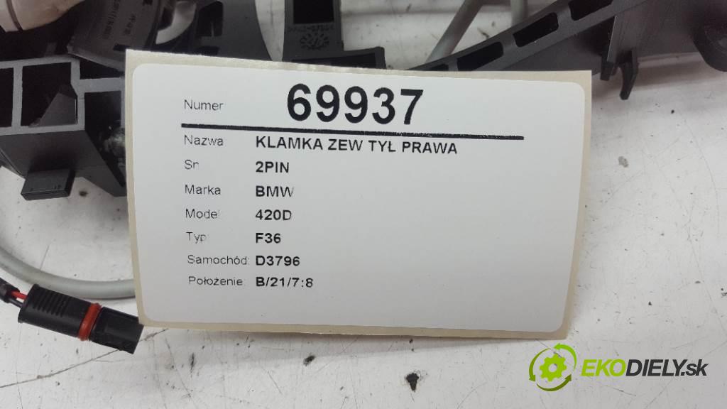 BMW 420D F36 2017 140kW F36 1995 Kľučka vonkajšia zad pravá 2PIN