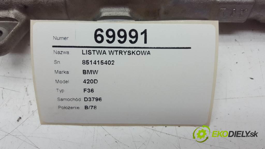 BMW 420D F36 2017 140kW F36 1995 Lišta vstrekovacia 851415402 (Vstrekovacie lišty)