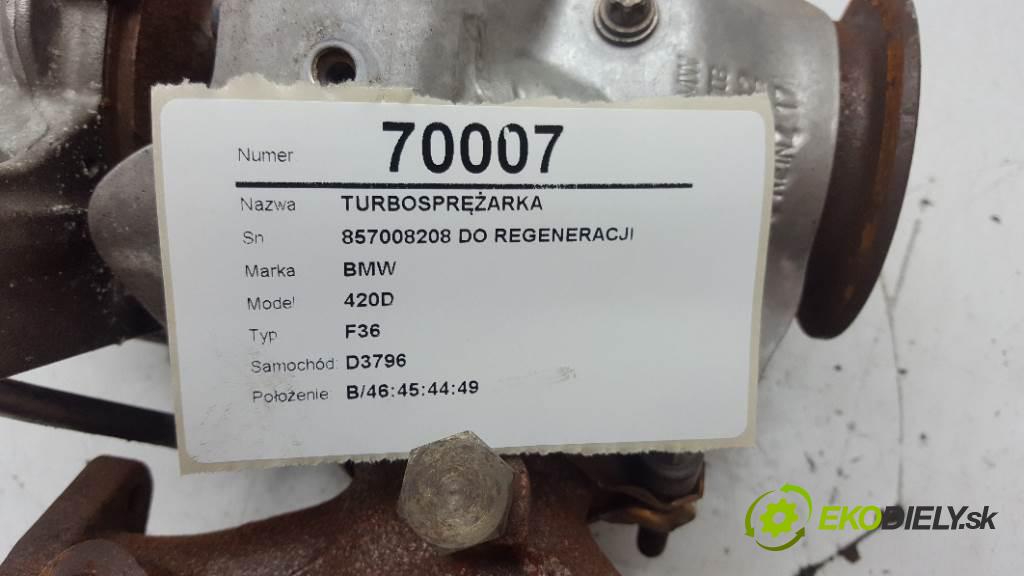 BMW 420D F36 2017 140kW F36 1995 Turbodúchadlo,turbo 857008208 DO REGENERACJI (Turbodúchadlá (kompletné))