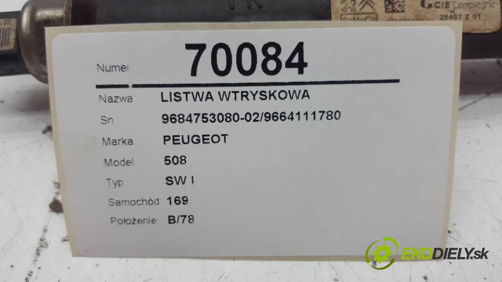 PEUGEOT 508 SW I 2012  SW I 0 Lišta vstrekovacia 9684753080-02/9664111780 (Vstrekovacie lišty)