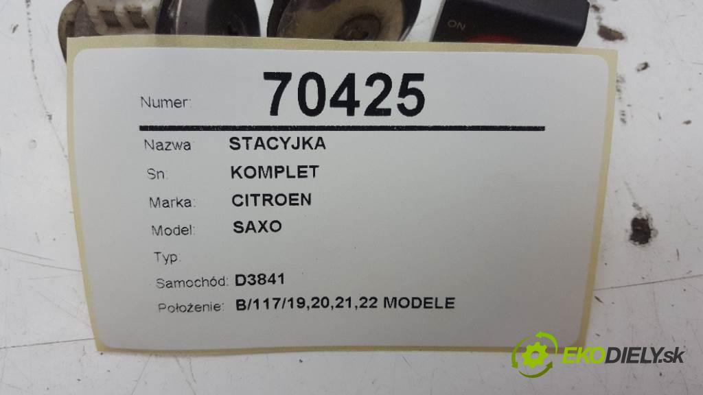 CITROEN SAXO  2001 44kW    1124 spinačka KOMPLET (Spínacie skrinky a kľúče)