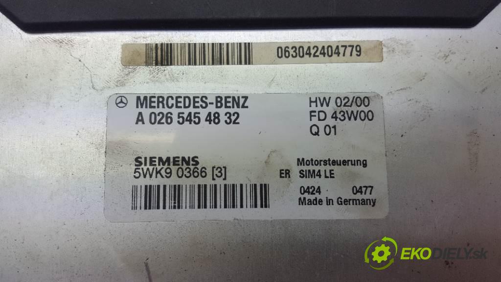 MERCEDES-BENZ E200  2000 120kW    1998 riadiaca jednotka Motor 0265454832 (Riadiace jednotky)