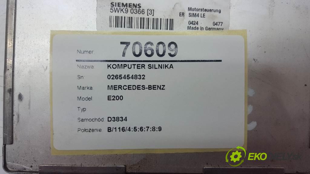 MERCEDES-BENZ E200  2000 120kW    1998 riadiaca jednotka Motor 0265454832 (Riadiace jednotky)