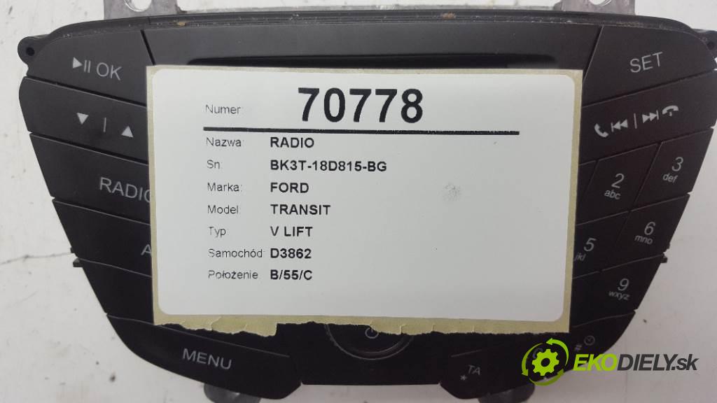 FORD TRANSIT V LIFT 2019 125kW V LIFT 1995 RADIO BK3T-18D815-BG (Audio zariadenia)