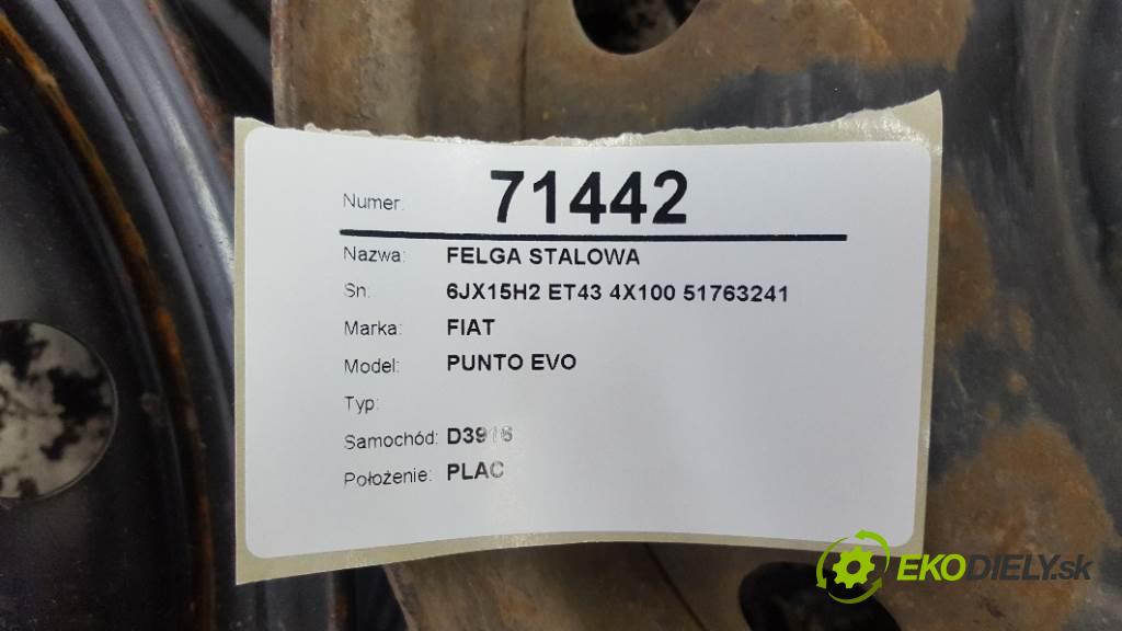 FIAT PUNTO EVO  2009 48kW   1242 disk (OCEL 6JX15H2 ET43 4X100 51763241