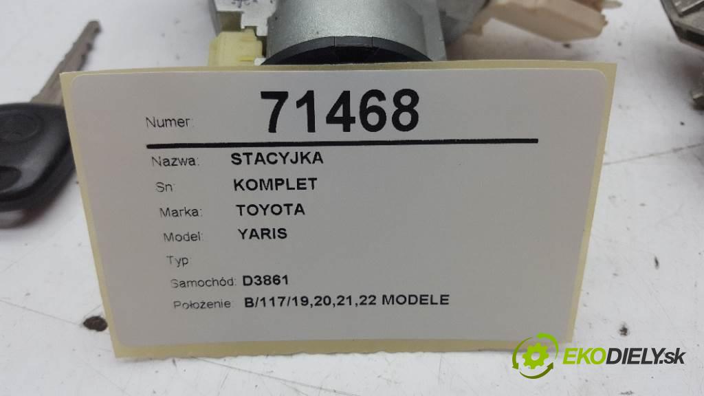 TOYOTA YARIS  2006 51kW    998 spínačka KOMPLET (Spínací skříňky a klíče)