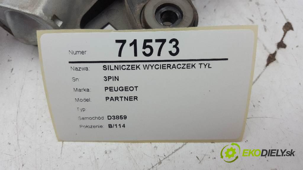 PEUGEOT PARTNER  2014 66kW    1560 motorek stěračů zadní část 3PIN
