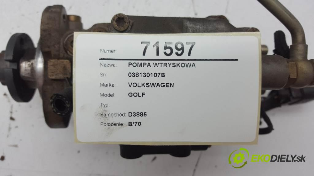 VOLKSWAGEN GOLF  2000 50kW   1896 Pumpa vstrekovacia 038130107B (Vstrekovacie čerpadlá)