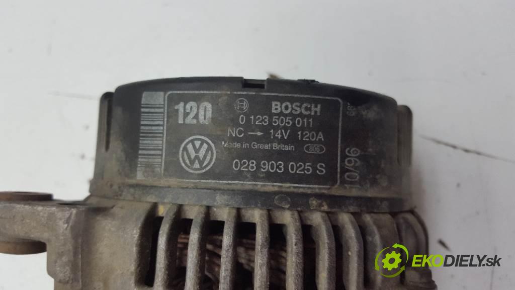 VOLKSWAGEN SHARAN  1997 81kW I 1896 Alternátor 0123505011 (Alternátory)