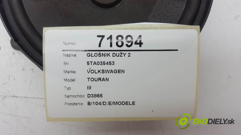 VOLKSWAGEN TOURAN III 2017 132 kW III 1798 reproduktor VEĽKÉ: 2 5TA035453