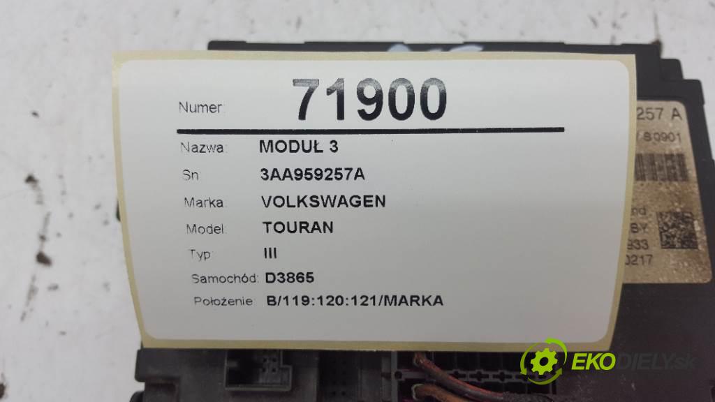 VOLKSWAGEN TOURAN III 2017 132 kW III 1798 Modul 3 3AA959257A