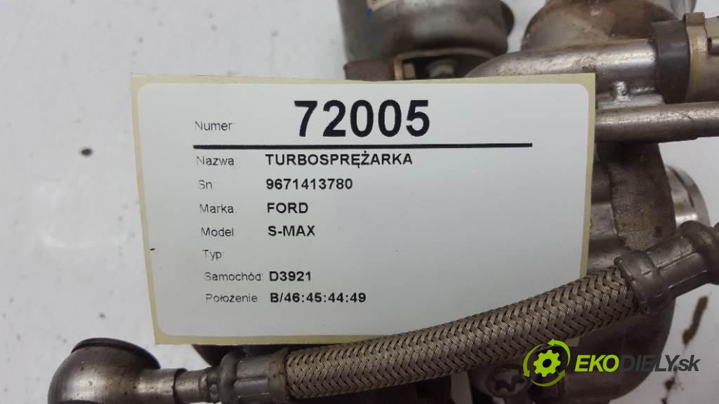 FORD S-MAX  2011 103kW   1997 Turbodúchadlo,turbo 9671413780 (Turbodúchadlá (kompletné))