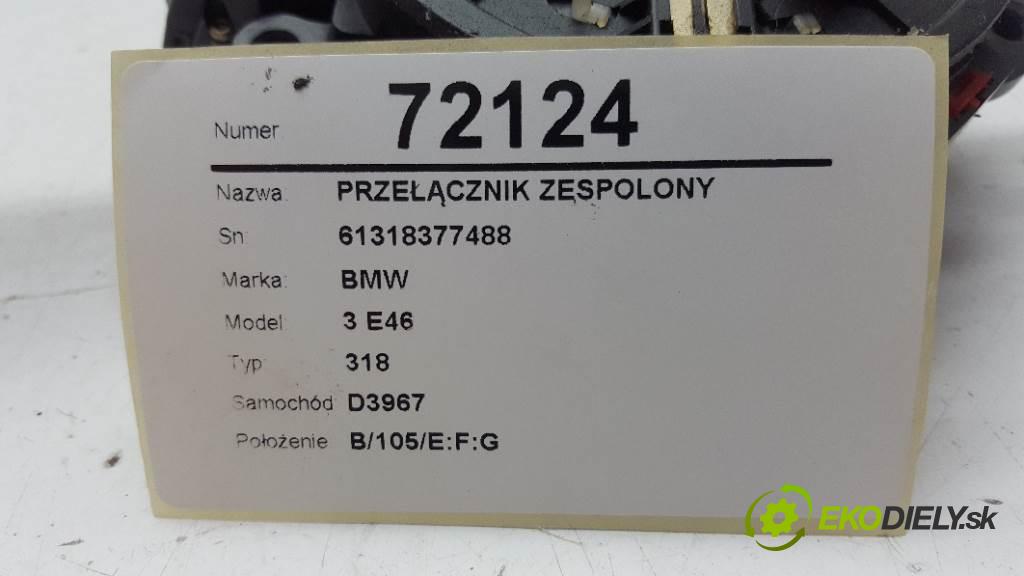 BMW 3 E46 318 2001 105kW 318 1995 Prepínač kombinovaný 61318377488 (Prepínače, spínače, tlačidlá a ovládače kúrenia)