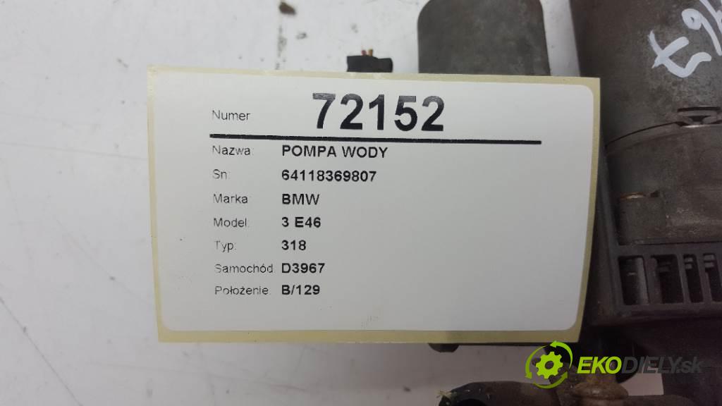 BMW 3 E46 318 2001 105kW 318 1995 pumpa vody 64118369807 (Vodní pumpy)