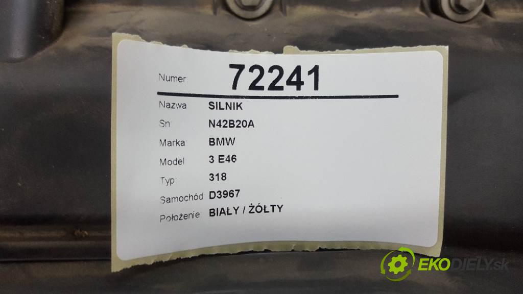 BMW 3 E46 318 2001 105kW 318 1995 Motor N42B20A (Motory (kompletné))