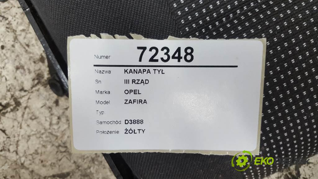 OPEL ZAFIRA  2007 110kW    1910 Sedadlo zad III RZĄD (Sedačky, sedadlá)