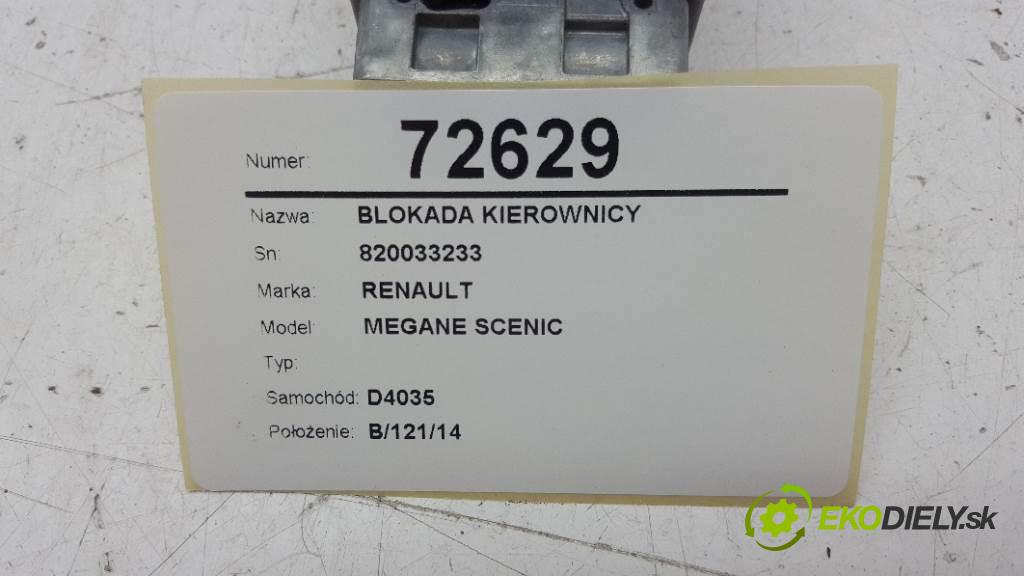 RENAULT MEGANE SCENIC  2003 83kW    1598 blokáda volantu 820033233 (Ostatní)